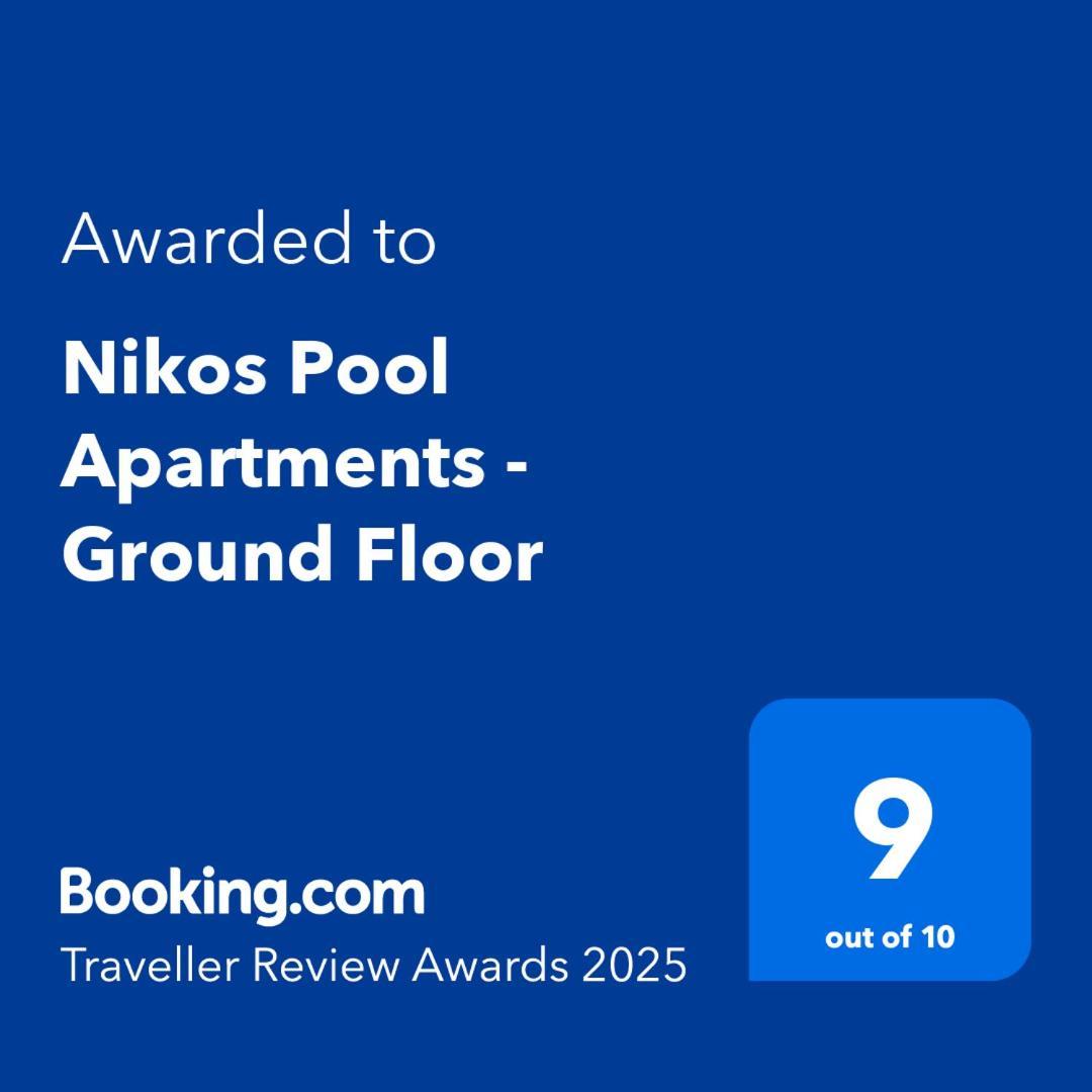 Nikos Pool Apartments - Ground Floor Sidárion Dış mekan fotoğraf